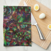 Hübsche Blume Burst Abstrakt Geschirrtuch (Viertel Falte)