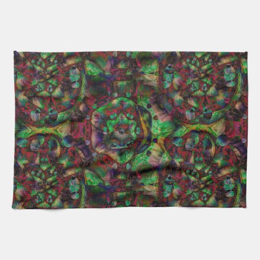 Hübsche Blume Burst Abstrakt Geschirrtuch (Horizontal)