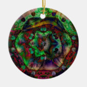 Hübsche Blume Burst Abstrakt Keramik Ornament (Vorne)