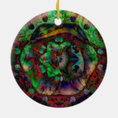 Hübsche Blume Burst Abstrakt Keramik Ornament (Hinten)