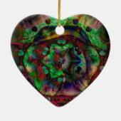 Hübsche Blume Burst Abstrakt Keramik Ornament (Hinten)