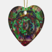 Hübsche Blume Burst Abstrakt Keramik Ornament (Links)