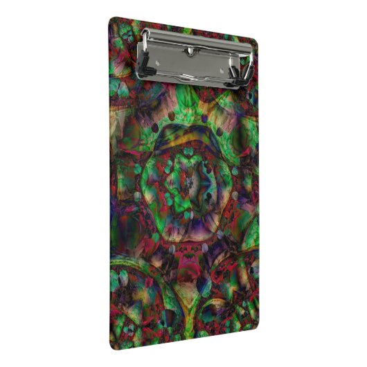 Hübsche Blume Burst Abstrakt Mini Klemmbrett (Schrägansicht)