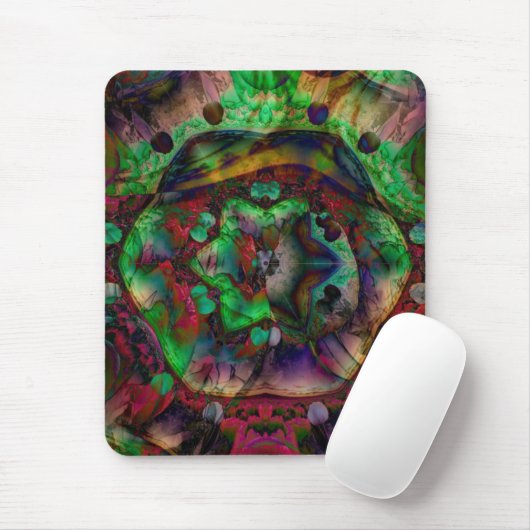Hübsche Blume Burst Abstrakt Mousepad (Mit Mouse)