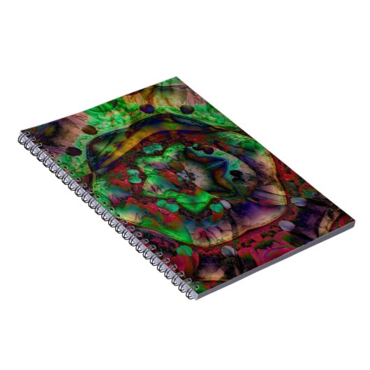 Hübsche Blume Burst Abstrakt Notizblock (Rechte Seite)