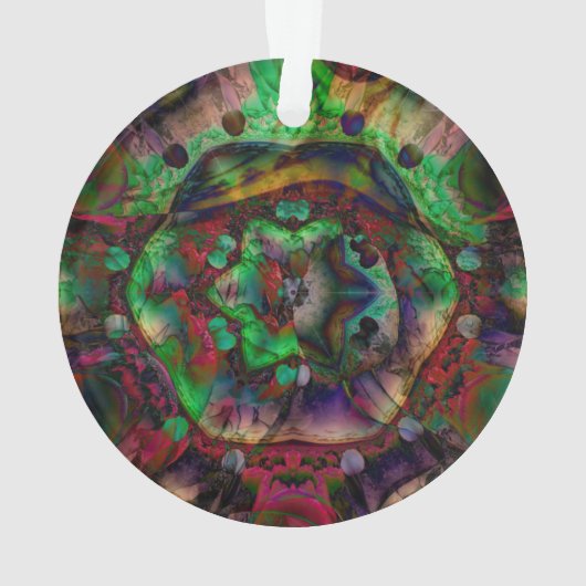 Hübsche Blume Burst Abstrakt Ornament (Rückseite)