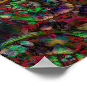 Hübsche Blume Burst Abstrakt Poster (Ecke)