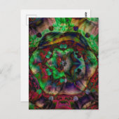 Hübsche Blume Burst Abstrakt Postkarte (Vorne/Hinten)