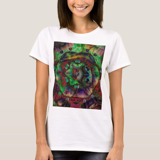 Hübsche Blume Burst Abstrakt T-Shirt (Vorderseite)