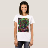 Hübsche Blume Burst Abstrakt T-Shirt (Vorne ganz)