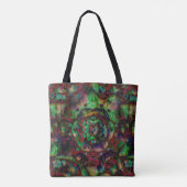 Hübsche Blume Burst Abstrakt Tasche (Rückseite)