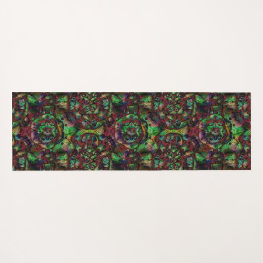 Hübsche Blume Burst Abstrakt Yogamatte (Rückseite (Horizontal))