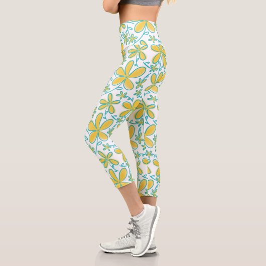 Hübsche Blume Capri Leggings (Links)