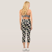 Hübsche Blume CrabappapaparSpring blüht Muster Capri Leggings (Rückseite)