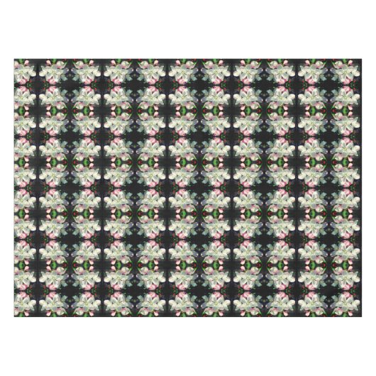 Hübsche Blume Crabappapfel blüht Abstrakt Tischdecke (Vorderseite (Horizontal))