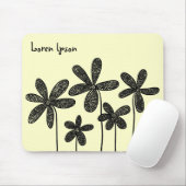 Hübsche Blume - Creme Mousepad (Mit Mouse)