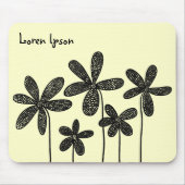 Hübsche Blume - Creme Mousepad (Vorne)