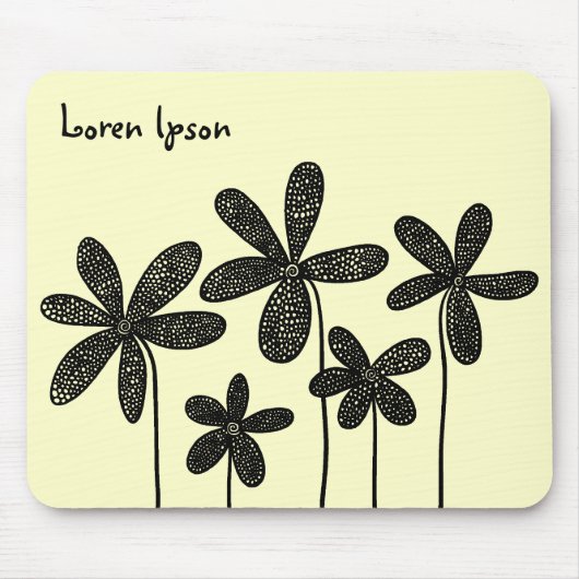 Hübsche Blume - Creme Mousepad (Vorne)