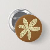 Hübsche Blume - Creme on Chocolate Button (Vorne & Hinten)
