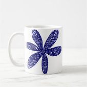 Hübsche Blume - Deep Navy Blue Kaffeetasse (Links)