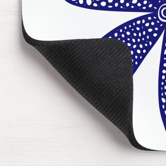 Hübsche Blume - Deep Navy Blue Mousepad (Ecke)