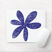 Hübsche Blume - Deep Navy Blue Mousepad (Mit Mouse)