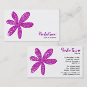 Hübsche Blume - Deep Violet Visitenkarte (Vorne/Hinten)