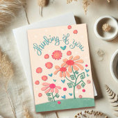 Hübsche Blume, die an Sie denken Karte