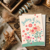 Hübsche Blume, die an Sie denken Karte