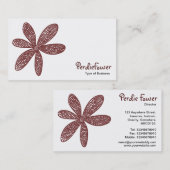 Hübsche Blume - Dunkelbraun 663333 Visitenkarte (Vorne/Hinten)