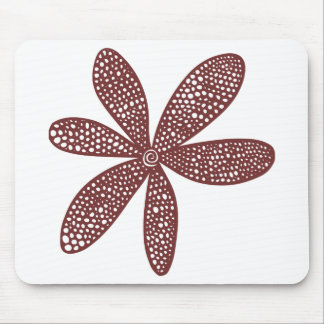 Hübsche Blume - Dunkelbraun Mousepad