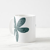 Hübsche Blume - Dunkelgrün Kaffeetasse (Vorderseite Links)