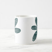 Hübsche Blume - Dunkelgrün Kaffeetasse (Mittel)