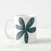 Hübsche Blume - Dunkelgrün Kaffeetasse (Links)