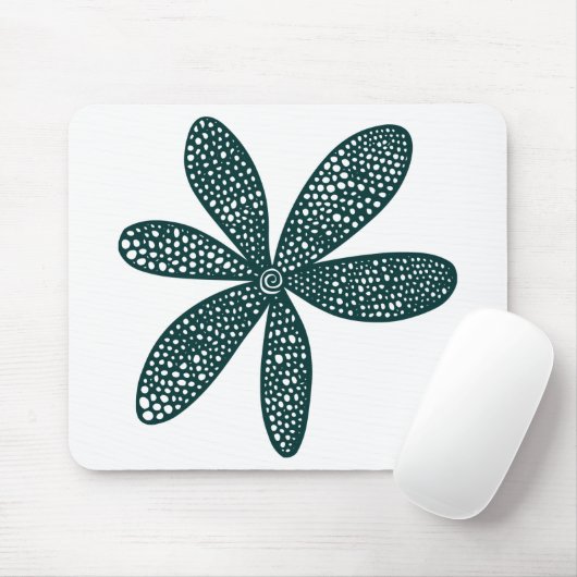 Hübsche Blume - Dunkelgrün Mousepad (Mit Mouse)