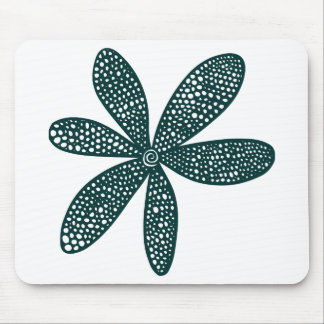 Hübsche Blume - Dunkelgrün Mousepad