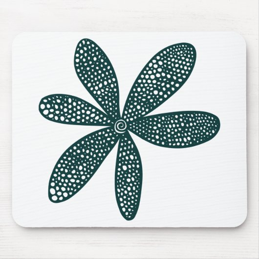 Hübsche Blume - Dunkelgrün Mousepad (Vorne)
