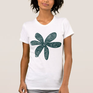 Hübsche Blume - Dunkelgrün T-Shirt