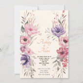 Hübsche Blume Einladung (Vorderseite)