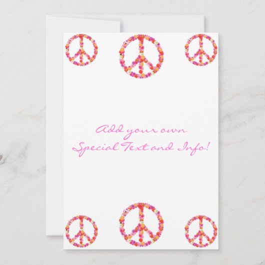 Hübsche Blume - Einladungen zur Friedenssicherung (Rückseite)