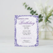 Hübsche Blume Einladungen zur Geburtstagspartei (Stehend Vorderseite)