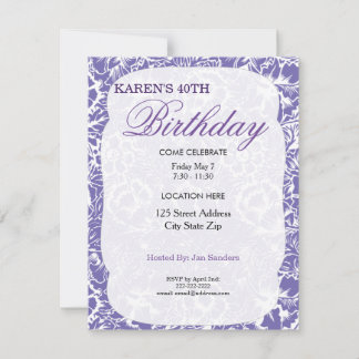 Hübsche Blume Einladungen zur Geburtstagspartei