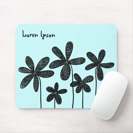 Hübsche Blume - Eisblau Mousepad (Mit Mouse)