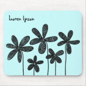 Hübsche Blume - Eisblau Mousepad (Vorne)