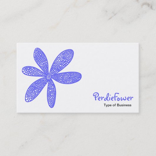 Hübsche Blume - Electric Blue 6666FF Visitenkarte (Vorderseite)