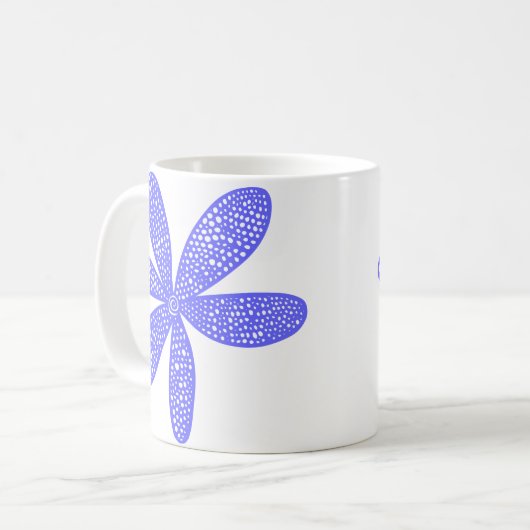 Hübsche Blume - Electric Blue Kaffeetasse (Vorderseite Links)