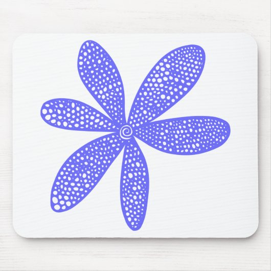 Hübsche Blume - Electric Blue Mousepad (Vorne)
