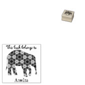 Hübsche Blume Elepha Dieses Buch gehört zum Elefan Gummistempel (Stempel)