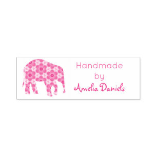 Hübsche Blume Elephant Handmade by Permastempel