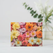 Hübsche Blume farbenfrohe Blumenmuster Schöne Auss Postkarte (Stehend Vorderseite)